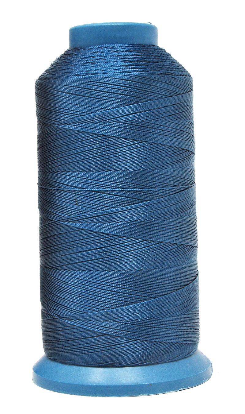 Mandala Crafts Size 69 210D T70 Bonded Nylon Thread - Airforce Blue 1500 YDs Tex 70 Heavy Duty Sewing Threads for Leather, Jeans, Weaving, Outdoor Marine Upholstery - Image 1